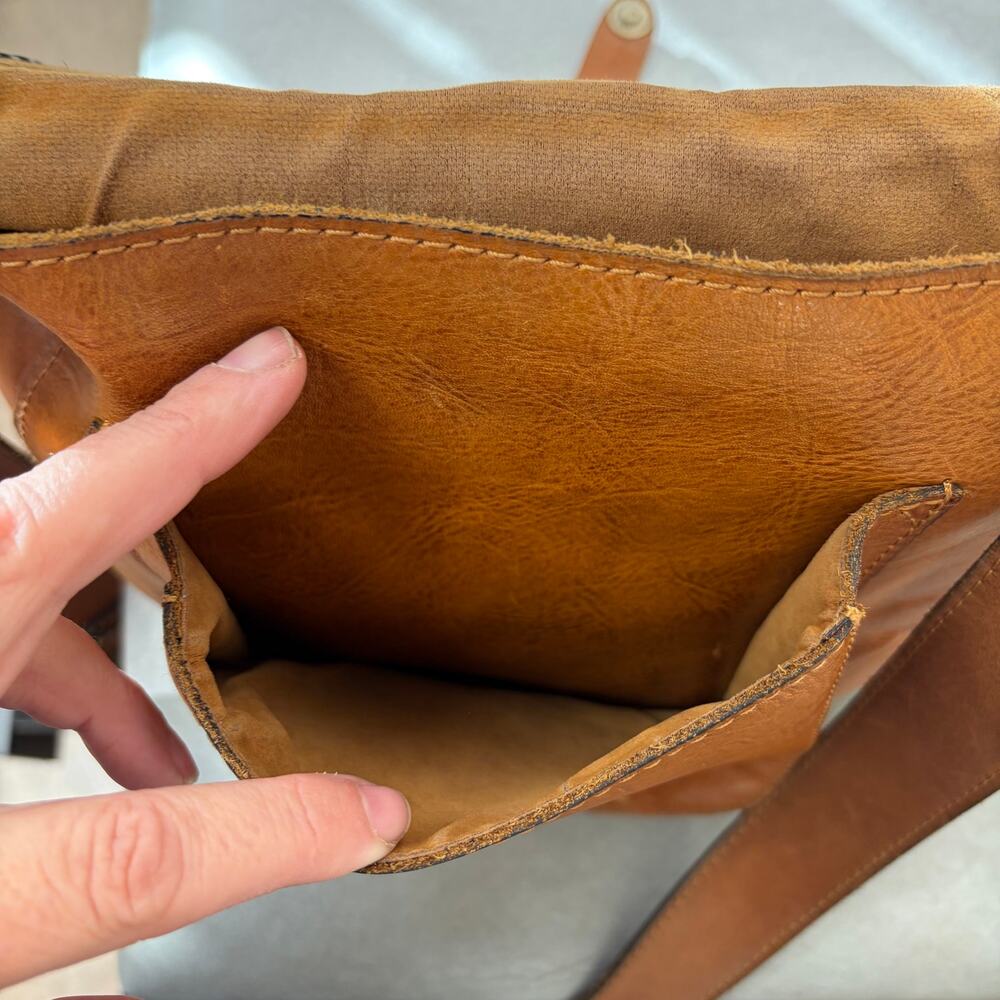 PATRICIA NASH Saddlebag Leather Tooled Studded Shoulder Bag Boho Western - Picture 11 of 16